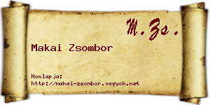 Makai Zsombor névjegykártya