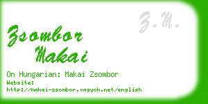 zsombor makai business card